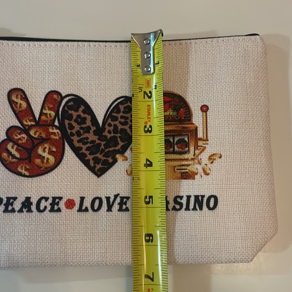2/$12 Peace Love Casino Makeup Bag - Picture 11 of 11